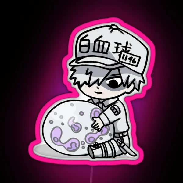 Cells At Work White Blood Cell Neutrophil RGB Neon Sign