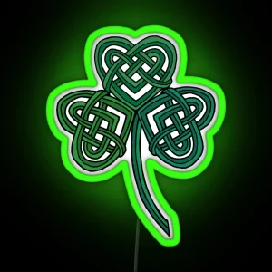 Celtic Shamrock RGB Neon Sign