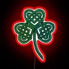 Celtic Shamrock RGB Neon Sign - Image 2