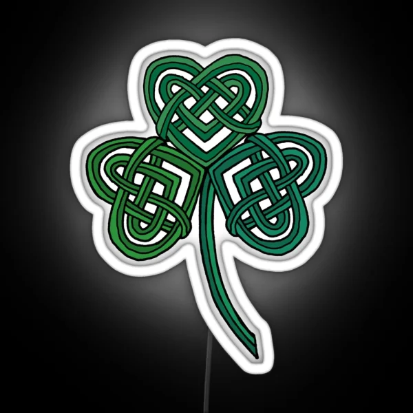 Celtic Shamrock RGB Neon Sign