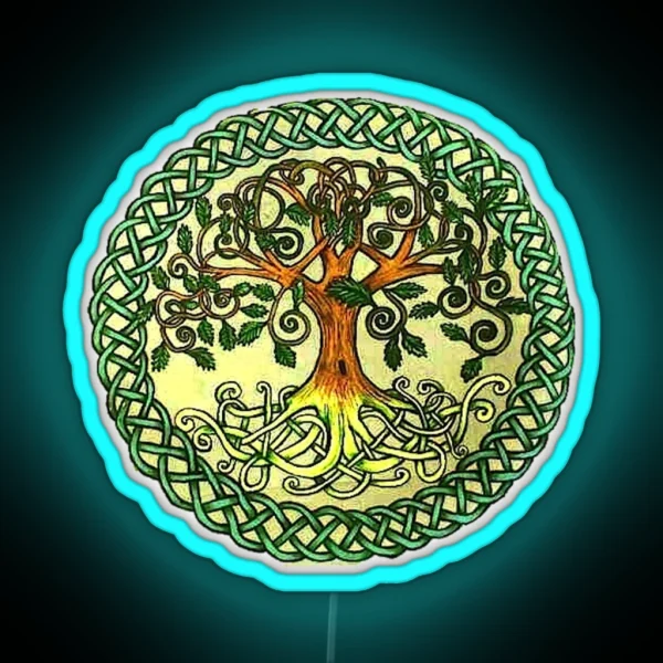 Celtic Tree Of Life RGB Neon Sign