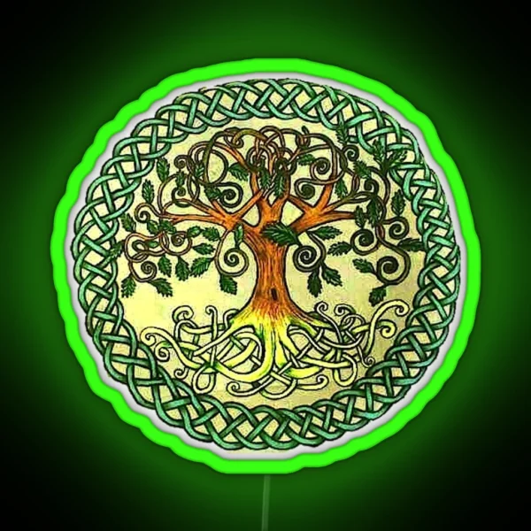 Celtic Tree Of Life RGB Neon Sign