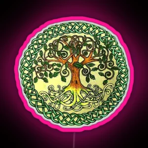 Celtic Tree Of Life RGB Neon Sign