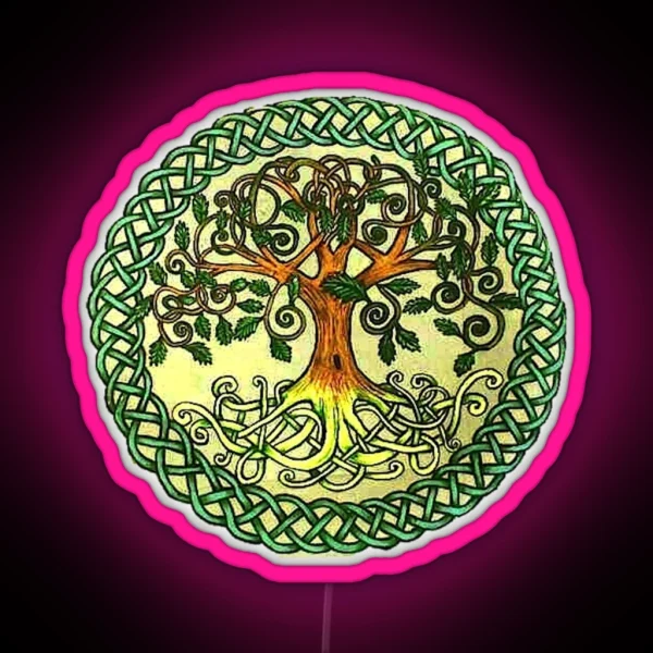Celtic Tree Of Life RGB Neon Sign