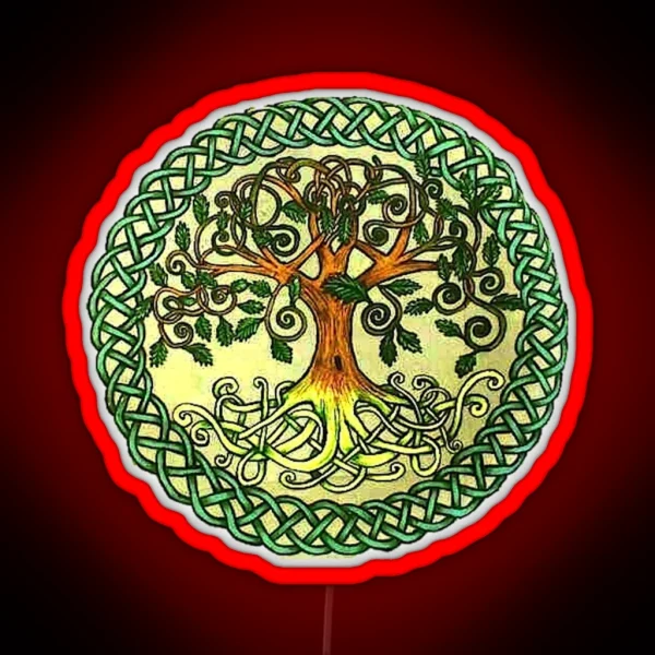Celtic Tree Of Life RGB Neon Sign