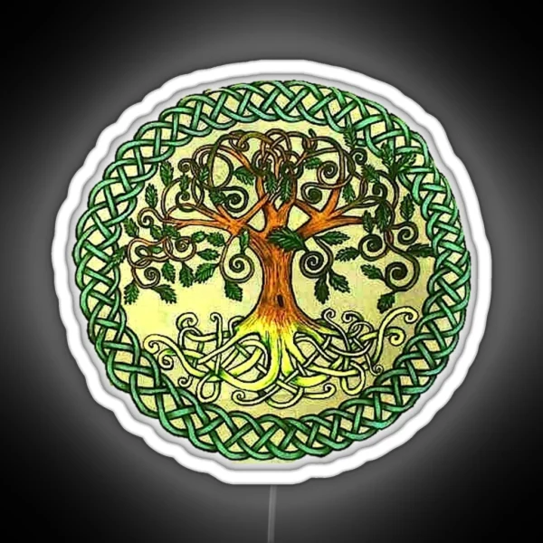 Celtic Tree Of Life RGB Neon Sign
