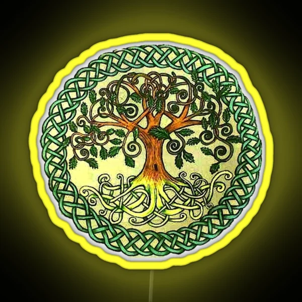 Celtic Tree Of Life RGB Neon Sign