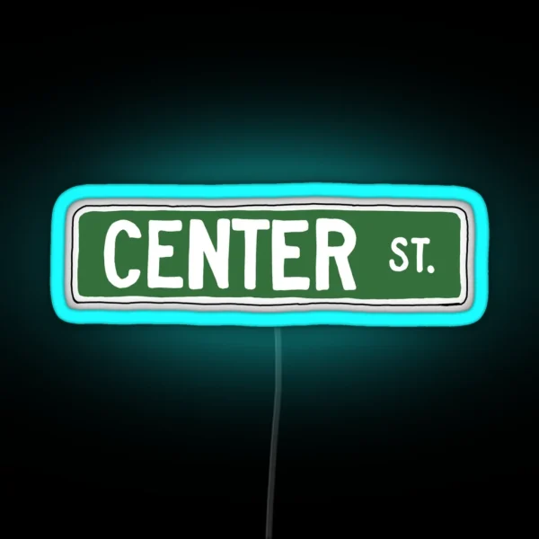 Center Street Sign RGB Neon Sign
