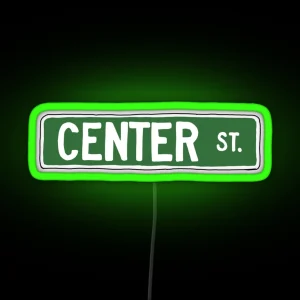 Center Street Sign RGB Neon Sign