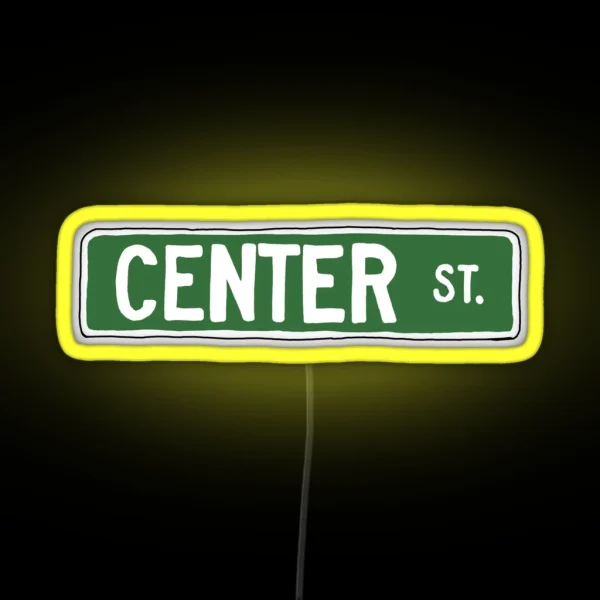 Center Street Sign RGB Neon Sign