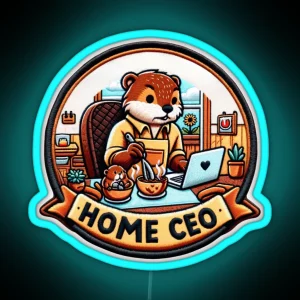 CEO Beaver Home Office Hero Motivational Munchkin RGB Neon Sign