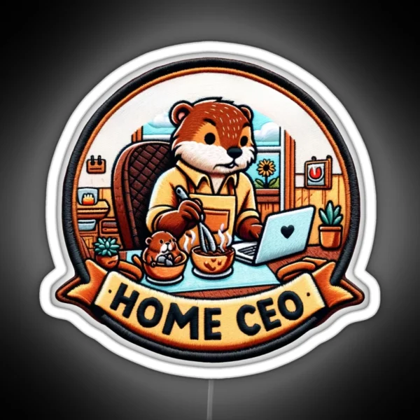 CEO Beaver Home Office Hero Motivational Munchkin RGB Neon Sign
