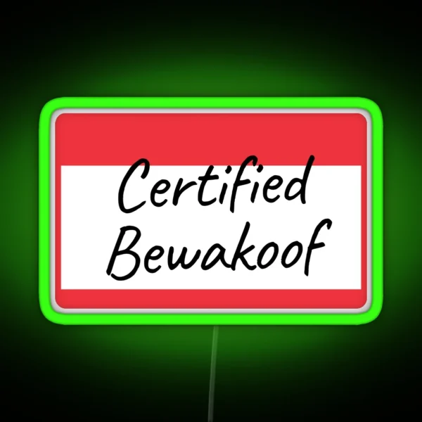 Certified Bewakoof RGB Neon Sign