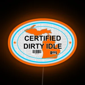 Certified Dirty Idle Michigan RGB Neon Sign