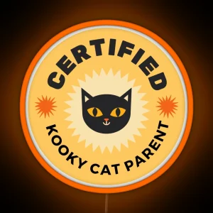 Certified Kooky Cat Parent Animals Led Cat Parent Cat Mom RGB Neon Sign