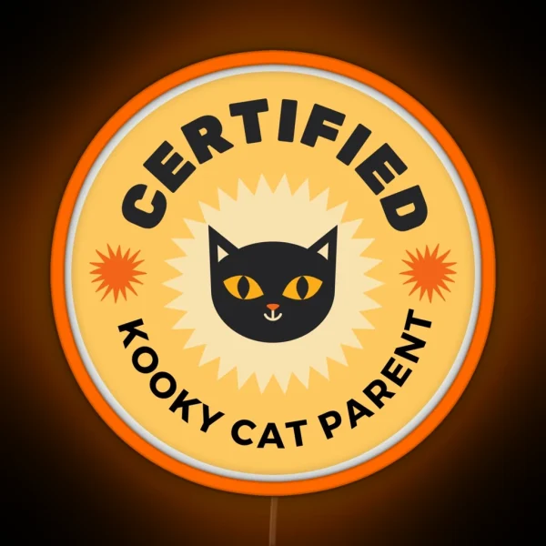 Certified Kooky Cat Parent Animals Led Cat Parent Cat RGB Neon Sign