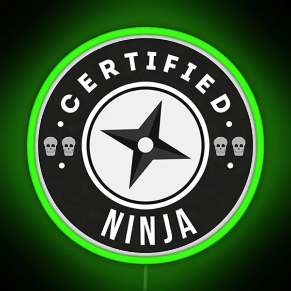 Certified Ninja Team Roles RGB Neon Sign