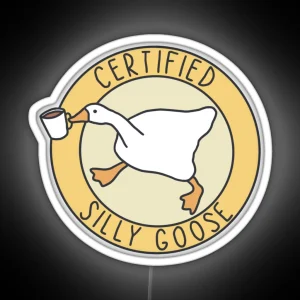 Certified Silly Coffee Goose RGB Neon Sign