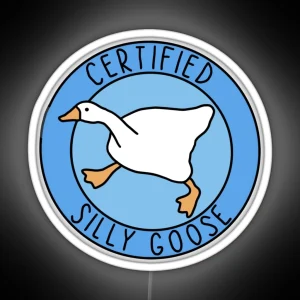 Certified Silly Goose Blue RGB Neon Sign