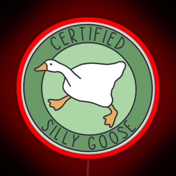 Certified Silly Goose Green RGB Neon Sign