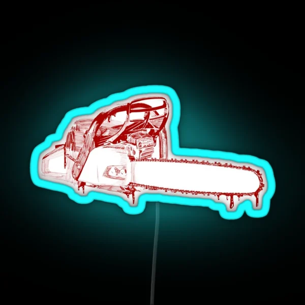 Chainsaw Blood RGB Neon Sign