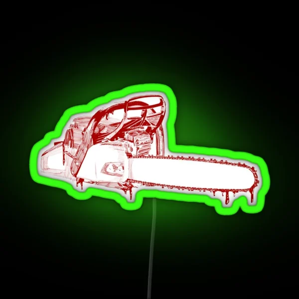 Chainsaw Blood RGB Neon Sign