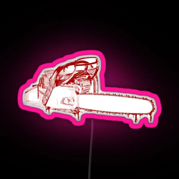 Chainsaw Blood RGB Neon Sign
