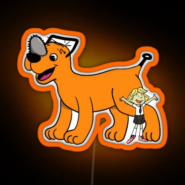 Chainsaw Clifford RGB Neon Sign