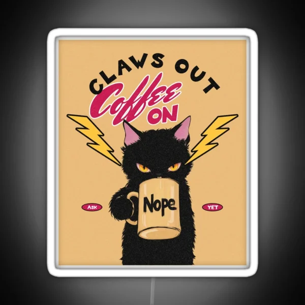 Challenging Feline Look Nope I M Not Impressed RGB Neon Sign
