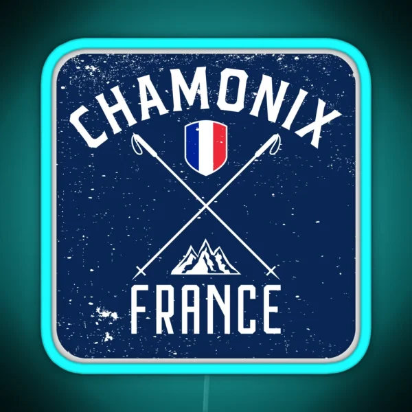 Chamonix France Ski RGB Neon Sign