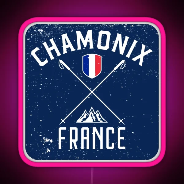 Chamonix France Ski RGB Neon Sign