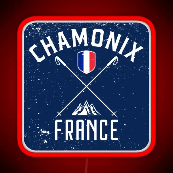 Chamonix France Ski RGB Neon Sign