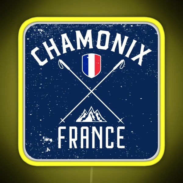 Chamonix France Ski RGB Neon Sign