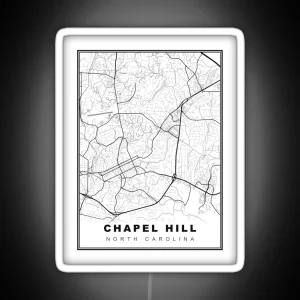 Chapel Hill Map RGB Neon Sign