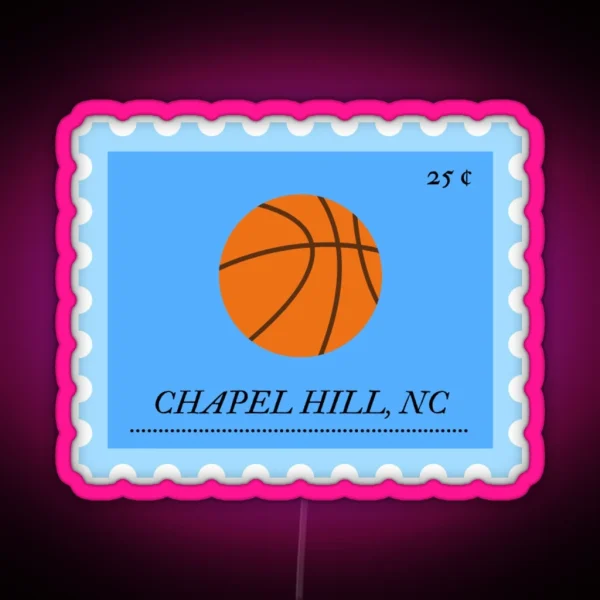 Chapel Hill NC Stamp RGB Neon Sign