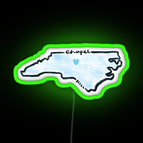 Chapel Hill North Carolina RGB Neon Sign