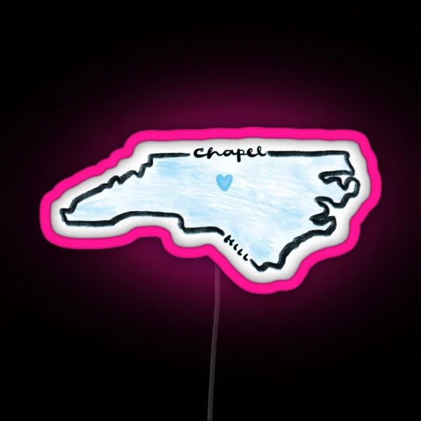 Chapel Hill North Carolina RGB Neon Sign