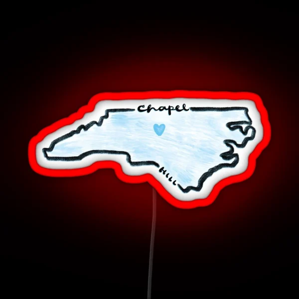 Chapel Hill North Carolina RGB Neon Sign