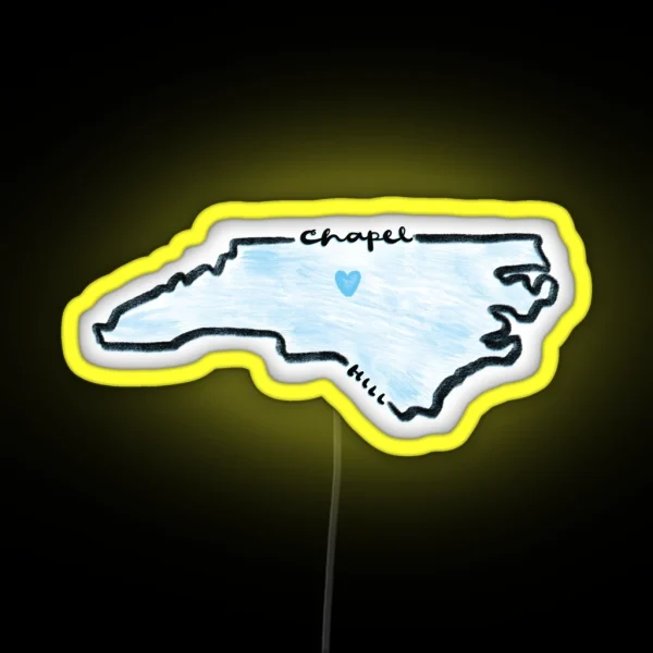 Chapel Hill North Carolina RGB Neon Sign