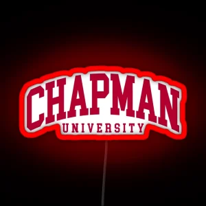 Chapman College Font Curved RGB Neon Sign