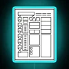 Character Sheet Dungeons And Dragons Line Art Series RGB Neon Sign - Image 3