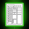 Character Sheet Dungeons And Dragons Line Art Series RGB Neon Sign - Image 4