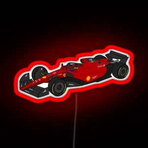 Charles Leclerc 16 Ferrari Formula One Race Car RGB Neon Sign