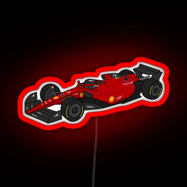 Charles Leclerc 16 Ferrari Formula One Race Car RGB Neon Sign