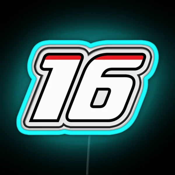 Charles Leclerc 16 Formula 1 RGB Neon Sign