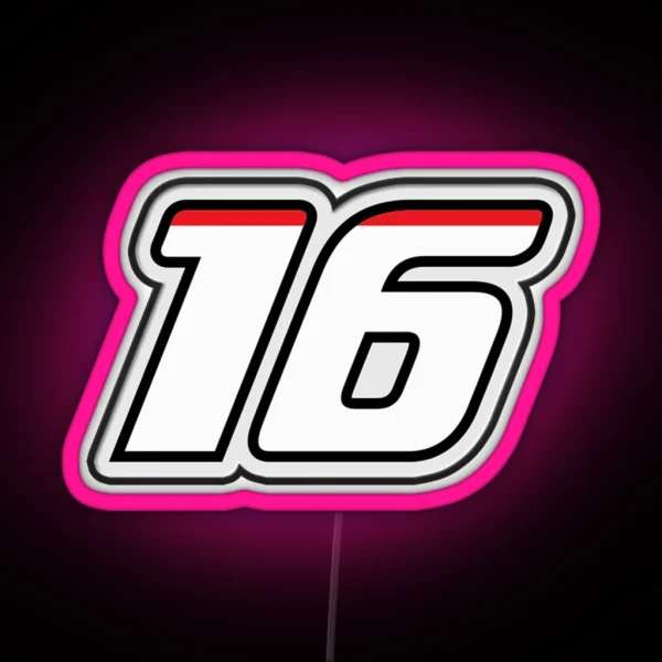 Charles Leclerc 16 Formula 1 RGB Neon Sign