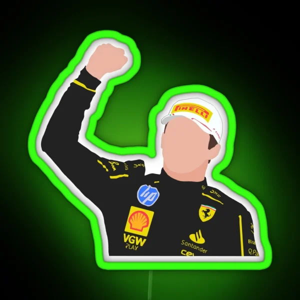 Charles Leclerc 16 Monza RGB Neon Sign