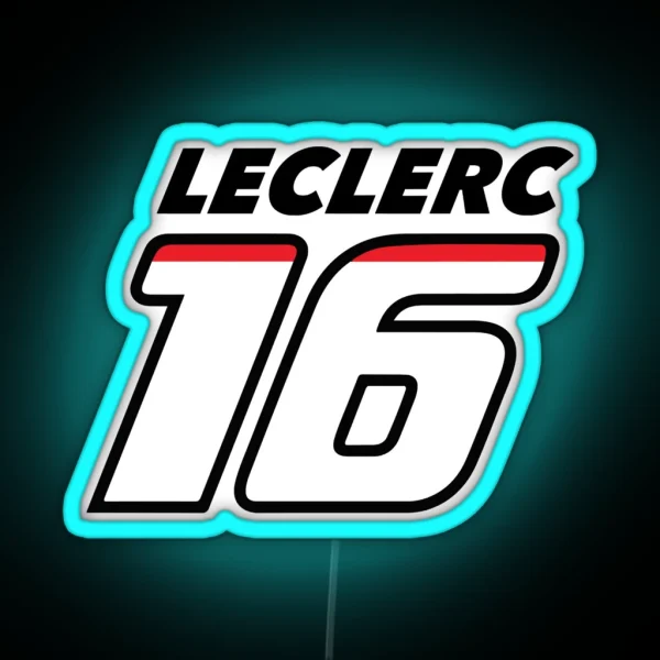 Charles Leclerc 16 RGB Neon Sign