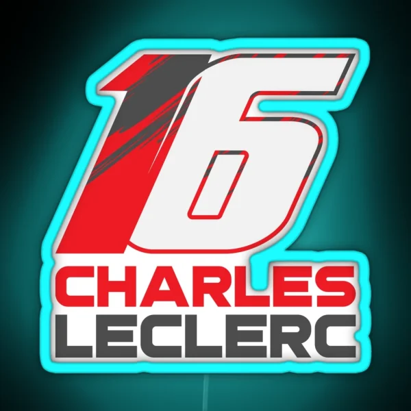 Charles Leclerc 16 V3 RGB Neon Sign