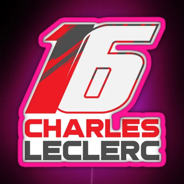 Charles Leclerc 16 V3 RGB Neon Sign